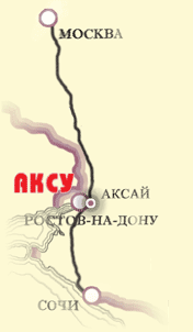 Карта Аксая